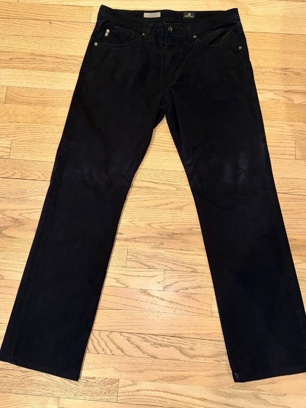 AG Adriano Goldschmied The Protege Straight Black Jeans 34x34